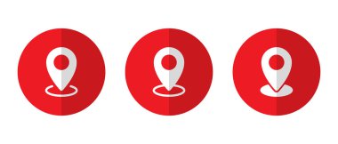 Adres konumu, harita pin simgesi düz biçimli