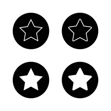 Yıldız simgesi siyah daireye ayarlandı. Yıldızlar, favori işaret sembolü