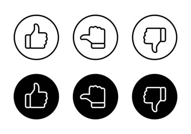 Tarafsız ve siyah çemberdeki başparmak çizgisi ikonu gibi. Geribildirim ana tabaka işareti sembolü