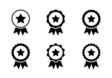 Yıldız ikonu koleksiyonlu ödül kurdelesi. Ödül madalyası işareti