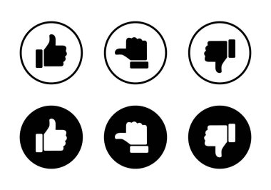 Tarafsız ve siyah çemberdeki işaret simgesinden hoşlanmayan. Baş parmak yukarı, orta ve aşağı sembol