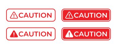 Kırmızı uyarı, düz dizaynda tehlike uyarısı simgesi