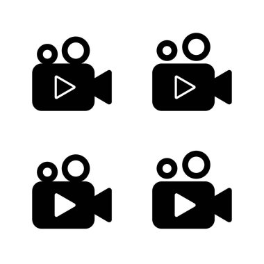 Video kamera simgesi genel olarak ayarlandı. Sinema, film işareti sembolü