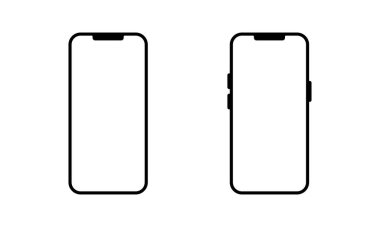 Basit tarzda modern akıllı telefon simgesi. Cep telefonu, iPhone işareti. Cep telefonu sembolü