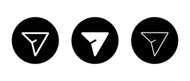 Oku paylaş simgesi siyah daireye ayarlandı. İleti düğmesi işaret sembolü gönder