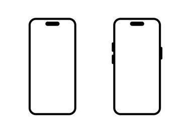 Modern iphone akıllı telefon simgesi. Cep telefonu işareti. Cep telefonu sembolü
