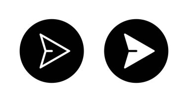 İleti gönder, siyah çemberdeki düğme simgesini paylaş. Sosyal medya kağıt uçak işareti sembolü