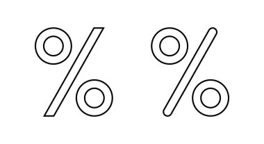 Yüzde, indirimli ikon tarzı. Terfi sembolü. Düzenlenebilir vuruş