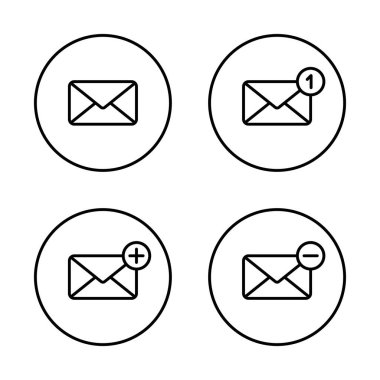 Bildirim iletisi, çember satırında zarf e- posta ana hatlarını ekle ve kaldır