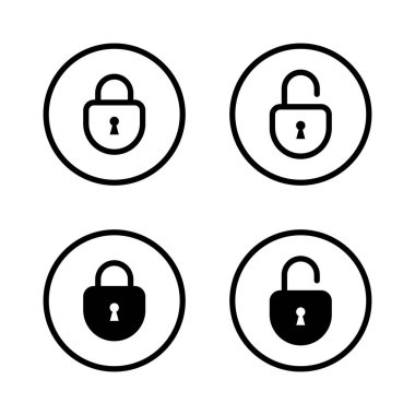 Kilitle ve kilidi aç ikonu daire çizgisine ayarla. Veri şifreleme işareti sembolü