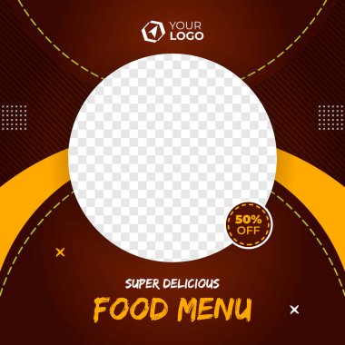 Business Banner Template with frame for picture