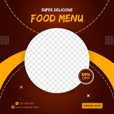 Business Banner Template with frame for picture