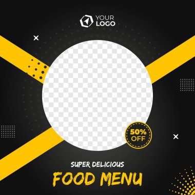 Business Banner Template with frame for picture