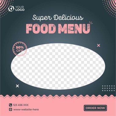 Business Banner Template with frame for picture