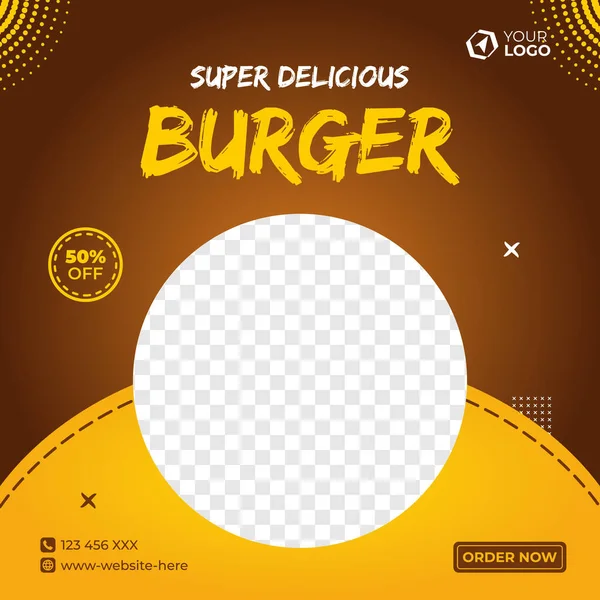 Business Banner Template with frame for picture