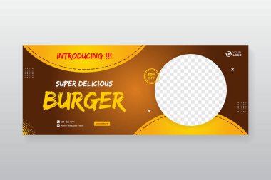 Business Banner Template with frame for photos