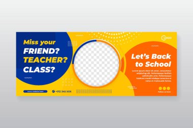 Business Banner Template with frame for photos