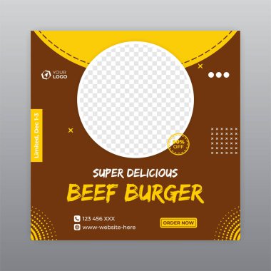 Food menu social media post template