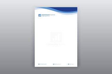 White Business Letterhead with Abstract Ornament