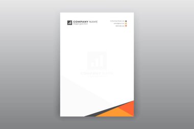 Modern Business Letterhead Template with Abstract Ornament