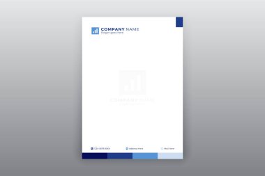 White Business Letterhead with Abstract Ornament