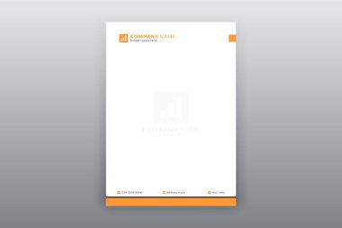 White Business Letterhead with Abstract Ornament