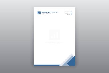White Business Letterhead with Abstract Ornament
