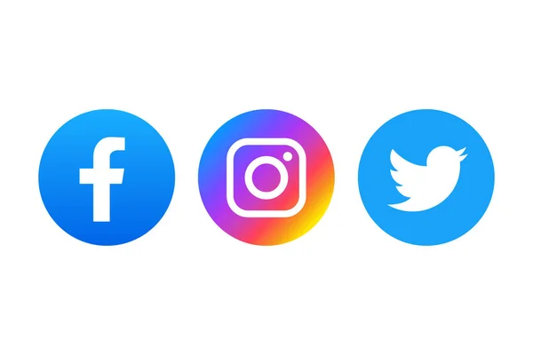 Facebook, instagram ve twitter simgeleri.