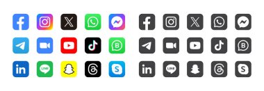 Sosyal medya logoları resimleme