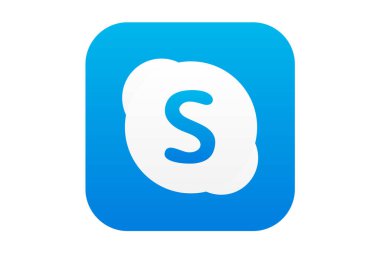 Skype simgesi, popüler sosyal medya uygulaması.
