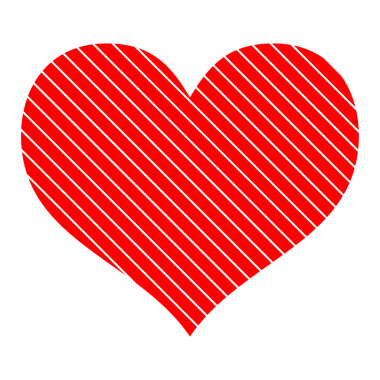 Satırlı Kırmızı Aşk Kalbi