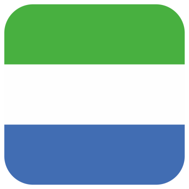 Şeffaf Arkaplan ile Sierra Leone Meydanı Bayrağı