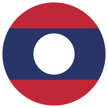 Şeffaf Arkaplan ile Laos Yuvarlak Bayrağı