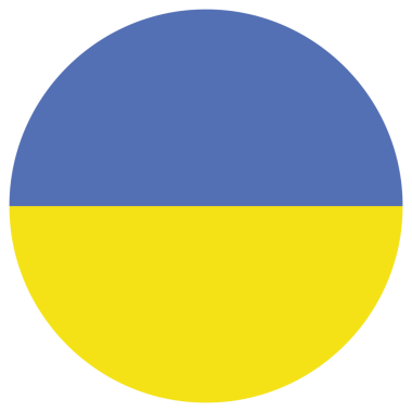 Şeffaf Arkaplan ile Ukrayna Yuvarlak Bayrağı