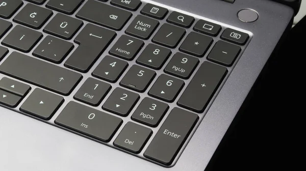 Numerische Tasten Auf Der Laptop Tastatur Nahaufnahme — Stockfoto