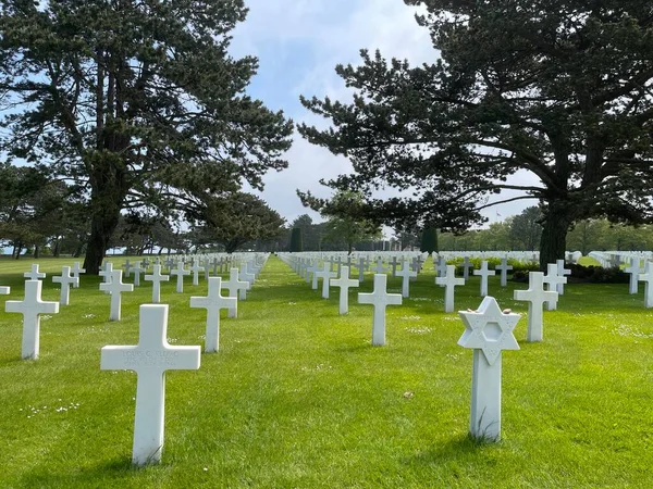 Omaha Beach American Cemetery Colleville Sur Mer Normandy France Стокове Зображення