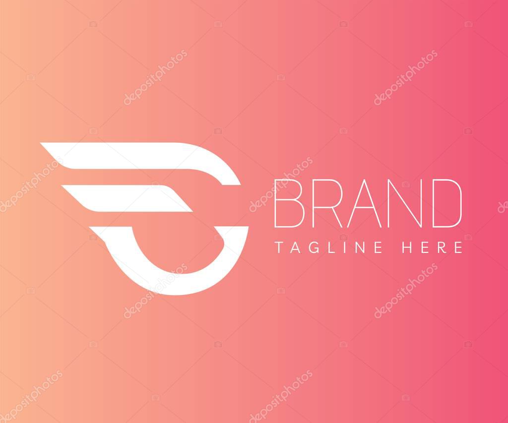 Letter G logo icon design template elements. Initial letter G with wing icon. Usable for Branding and Business Logos.