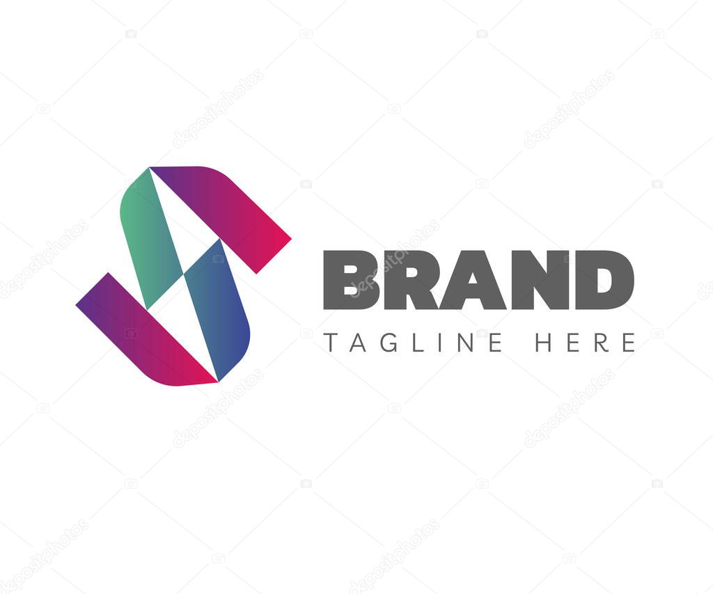 Letter S logo icon design template elements. Colorful initial letter S logo with connected ribbon icon. Usable for Branding and Business Logos.
