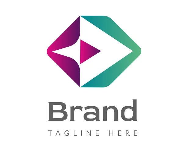 Letter Logo Icon Design Template Elements Initial Letter Logo Arrow — Stok Vektör