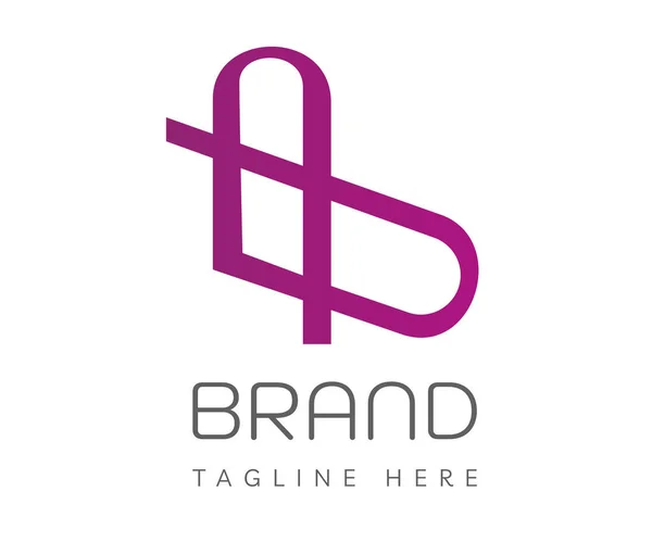 Letter Logo Icon Design Template Elements Initial Letter Logo Pink — стоковый вектор