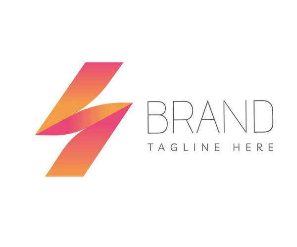 Letter Logo Icon Design Template Elements Initial Letter Logo Orange — Vetor de Stock