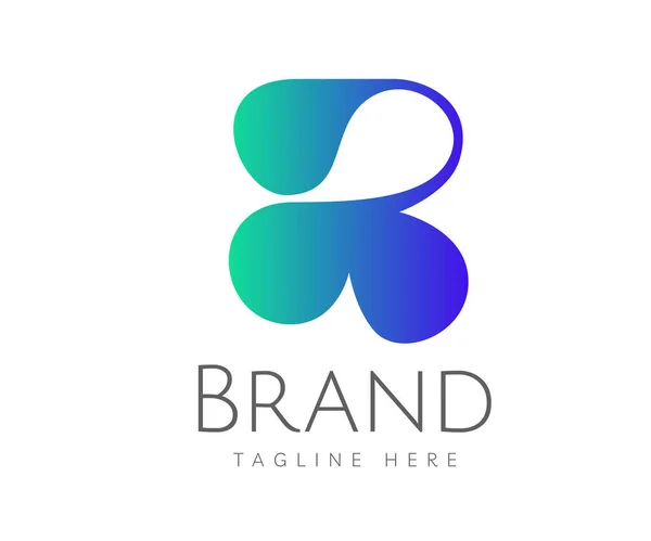 Letter Logo Icon Design Template Elements Blue Initial Letter Logo — Stock Vector