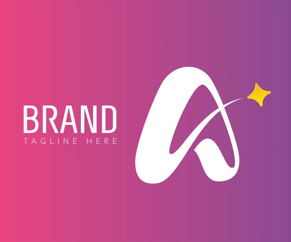 Letter Logo Icon Design Template Elements Initial Letter Logo Pink — Stok Vektör
