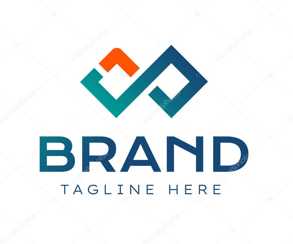 Infinity logo icon design template elements. Initial letter LD or DL logo. Usable for Business and Technology Logos.