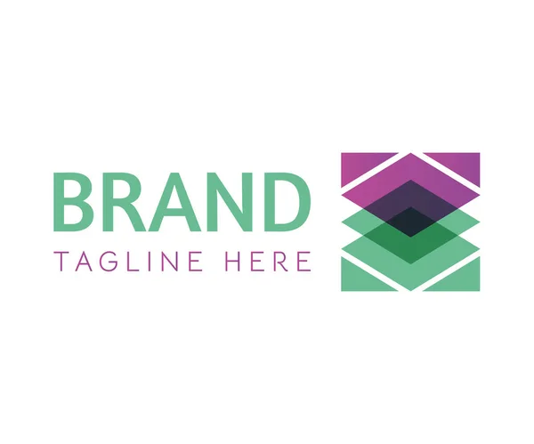 Elementos Plantilla Diseño Icono Logotipo Cuadrado Utilizable Para Branding Logos — Archivo Imágenes Vectoriales