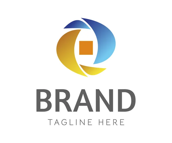 Çember Logo Tasarım Şablonu Elementleri Bozuk Para Logosu Tasarımı Banka — Stok Vektör