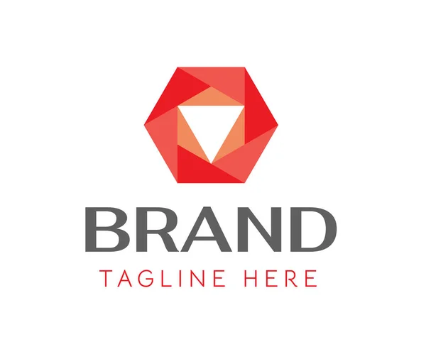 Elementi Del Modello Design Icona Logo Esagonale Utilizzabile Branding Business — Vettoriale Stock