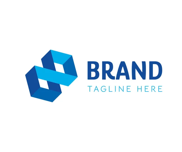 Στοιχεία Προτύπου Σχεδίασης Εικονιδίου Infinity Logo Δημιουργικό Μπλε Κυκλικό Στρογγυλεμένο — Διανυσματικό Αρχείο