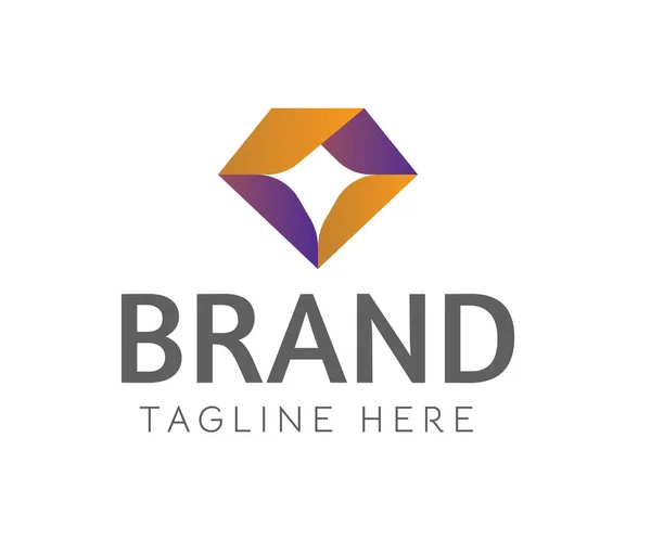 Diamond Logo Ikon Design Sablon Elemek Branding Üzleti Logókhoz Használható — Stock Vector