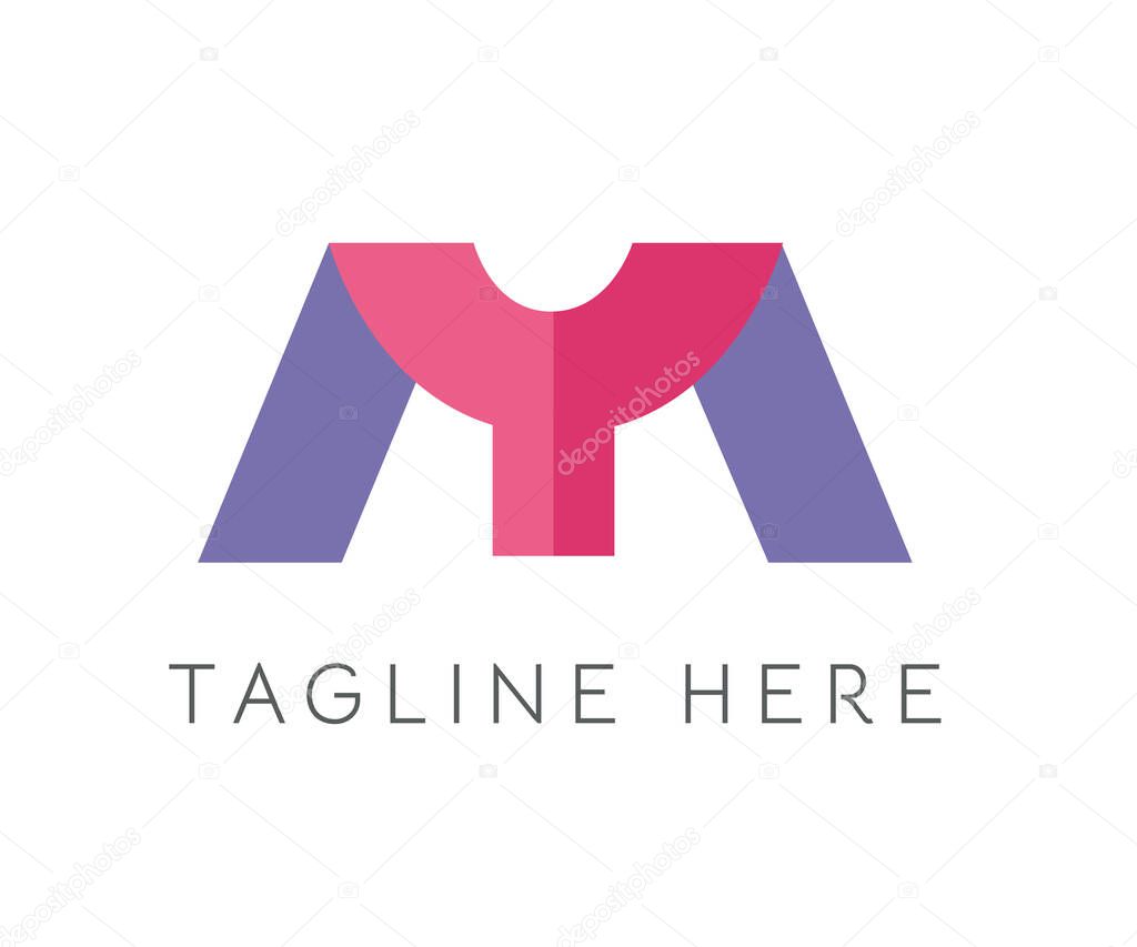 Letter MY logo icon design template elements. Initial letter MY logo, trendy style. Usable for Branding and Business Logos.